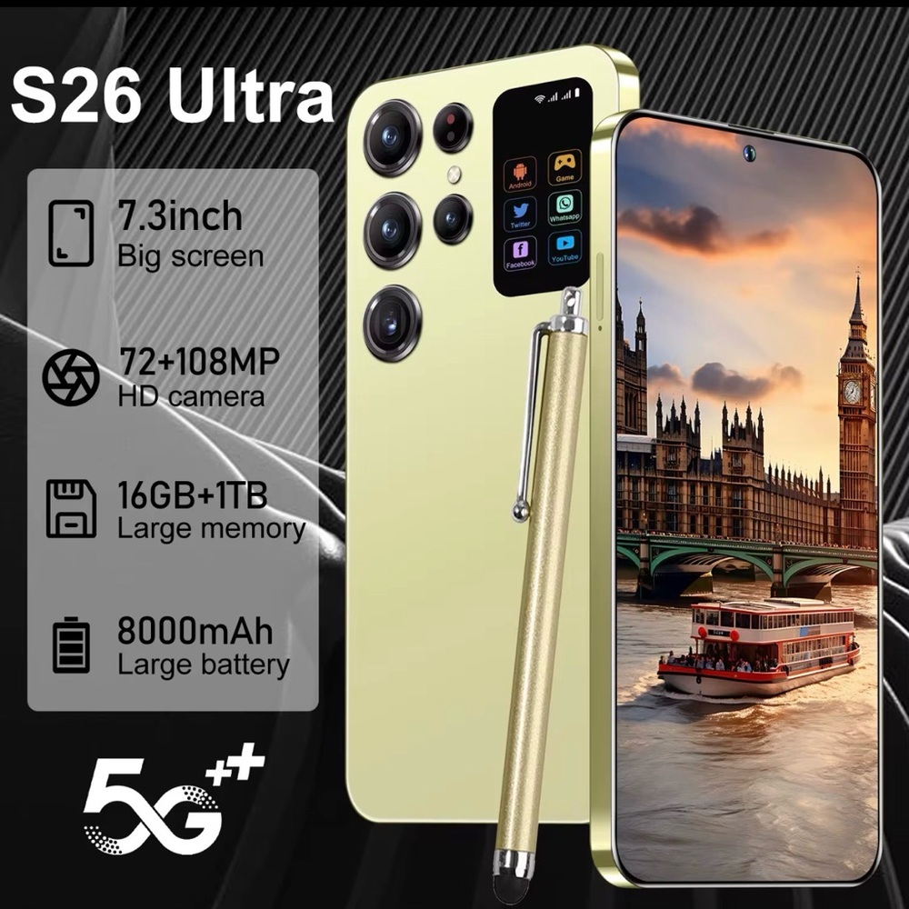 S26 Ultra Gold Smartphone - High-Performance 5G Device